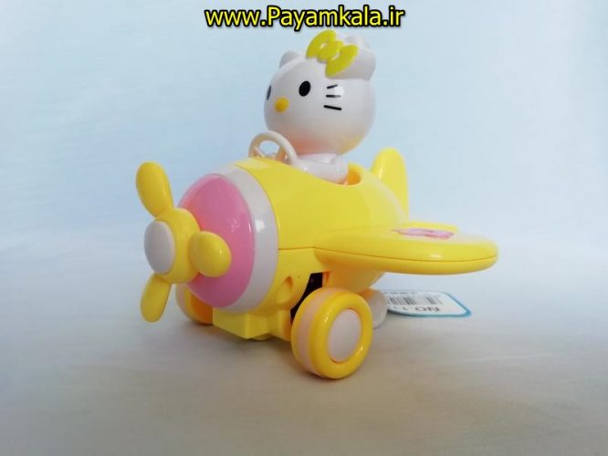 هواپیما پلاستیکی نشکن قدرتی با کیتی (KITTY CAT FRICTION TOY)