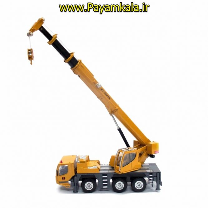 (دکل 75 سانتی) ماکت فلزی جرثقیل تلسکوپی اتاق بزرگ (BY HY-TRUCKS 1:50) جعبه دار (MEGA LIFTER)