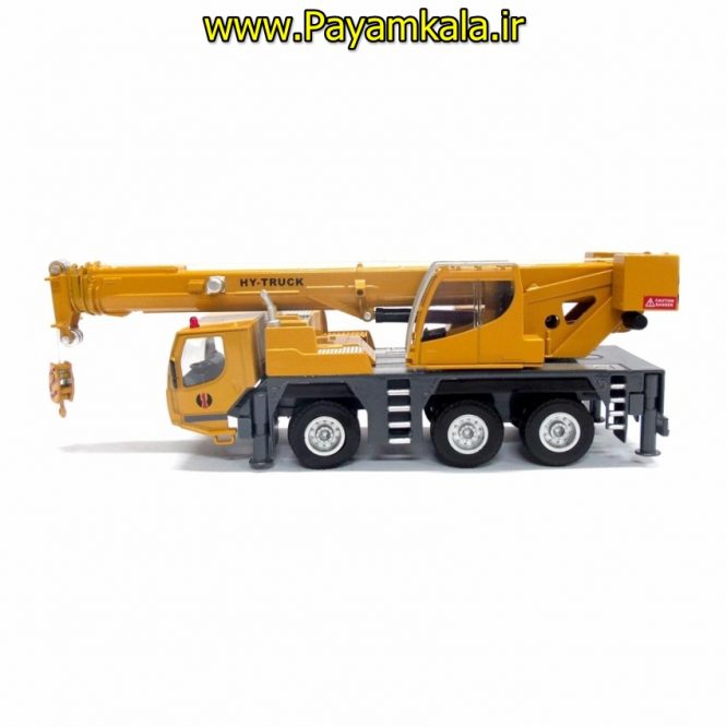 (دکل 75 سانتی) ماکت فلزی جرثقیل تلسکوپی اتاق بزرگ (BY HY-TRUCKS 1:50) جعبه دار (MEGA LIFTER)