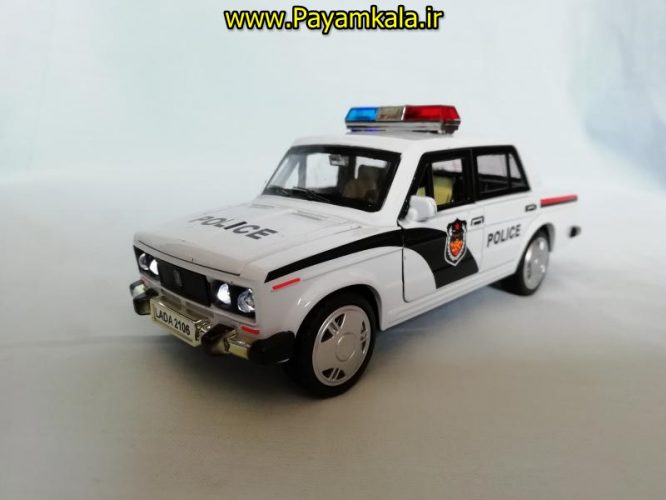 ماکت فلزی ماشین عقب کش اسباب بازی فیات لادا پلیس ( FIAT LADA 2106)