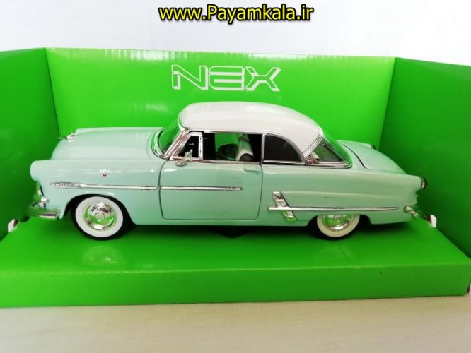 ماکت فلزی فورد ویکتوریا (1:24)  (1953) ( BUICK RIVIERA BY WELLY) آبی روشن