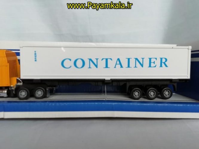 (SHANGKU) اسباب بازی تریلی کانتینر دار (موزیکال - چراغدار ) CONTAINER TRUCK) 1:42) زرد