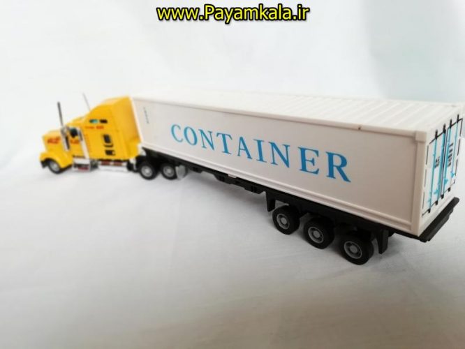 (SHANGKU) اسباب بازی تریلی کانتینر دار (موزیکال - چراغدار ) CONTAINER TRUCK) 1:42) زرد