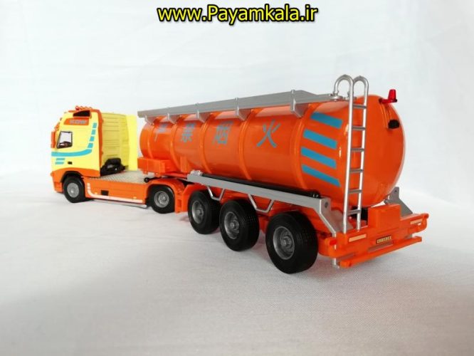 ماکت نفت کش (KDW 1:50) جعبه دار ( OIL TANK TRUCK) نارنجی