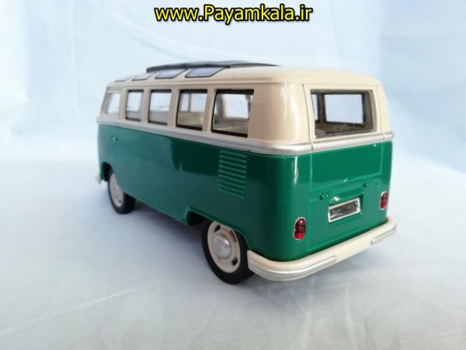 (موزیکال-چراغدار) ماکت ماشین اسباب بازی فولکس استیشن بزرگ (1:24) (1962 VOLKSWAGEN CLASSICAL BUS)