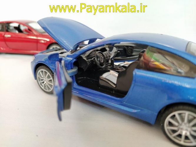 ماکت فلزی ماشین عقب کش موزیکال چراغدار اسباب بازی ب ام و (BMW M6 BY DIECAST REPLICA) آبی