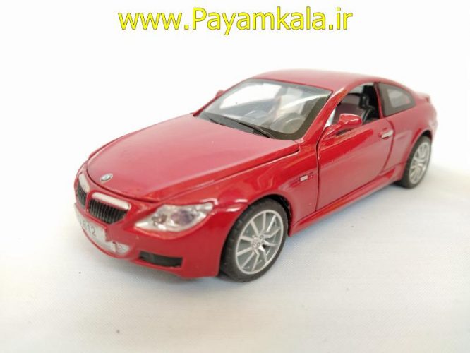 ماکت فلزی ماشین عقب کش موزیکال چراغدار اسباب بازی ب ام و (BMW M6 BY DIECAST REPLICA) قرمز