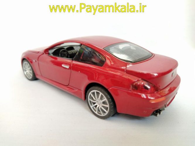 ماکت فلزی ماشین عقب کش موزیکال چراغدار اسباب بازی ب ام و (BMW M6 BY DIECAST REPLICA) قرمز