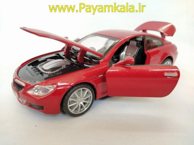 ماکت فلزی ماشین عقب کش موزیکال چراغدار اسباب بازی ب ام و (BMW M6 BY DIECAST REPLICA) قرمز