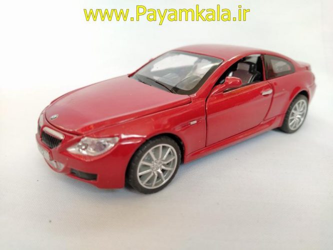 ماکت فلزی ماشین عقب کش موزیکال چراغدار اسباب بازی ب ام و (BMW M6 BY DIECAST REPLICA) قرمز