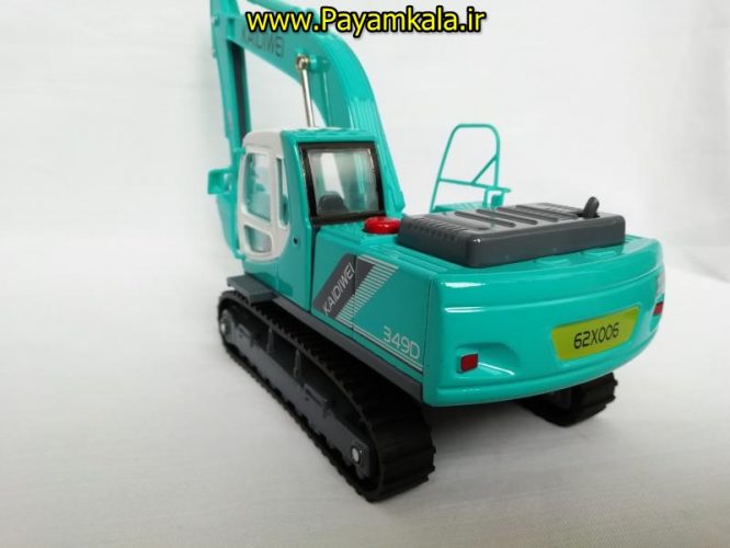 (تمام فلزی) اسباب بازی ماکت جعبه دار چراغدار+صدادار بیل مکانیکی (EXCAVATING MACHINERY BY KDW) مقیاس 1:40