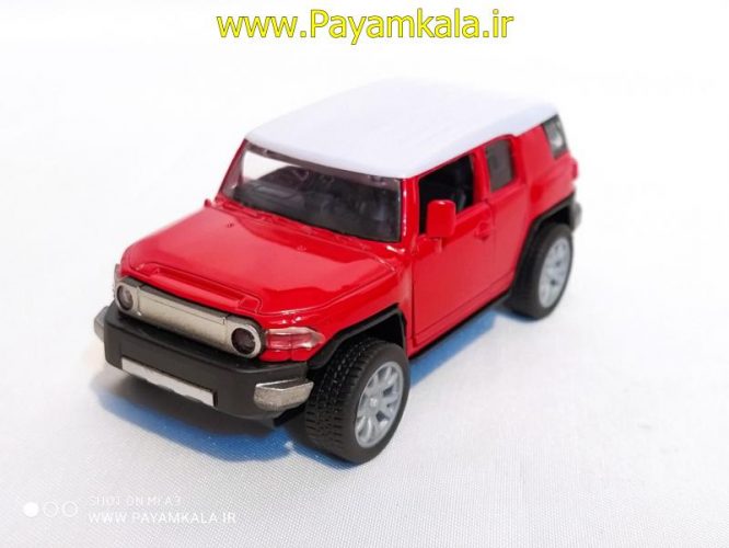 ماشین فلزی موزیکال-چراغدار (TOYOTA FJ CRUISER BY TIAN DU) قرمز (1:32)