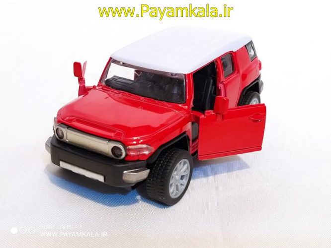 ماشین فلزی موزیکال-چراغدار (TOYOTA FJ CRUISER BY TIAN DU) قرمز (1:32)