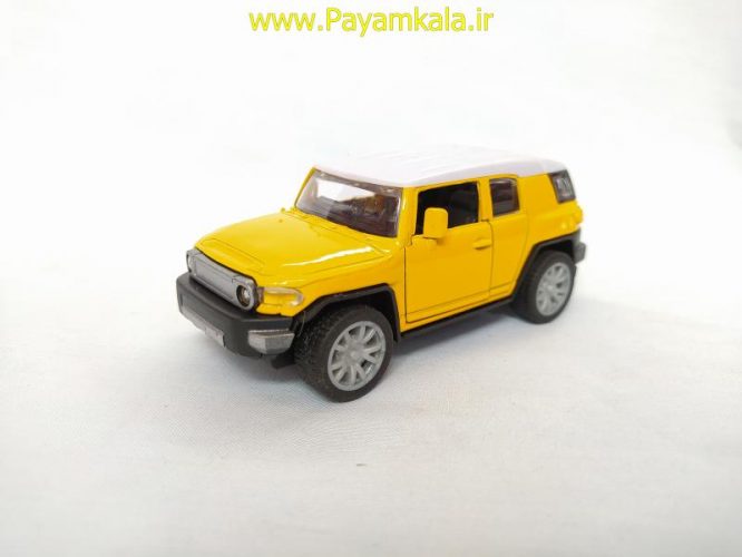 ماشین فلزی موزیکال-چراغدار (TOYOTA FJ CRUISER BY TIAN DU) زرد (1:32)