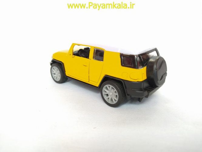 ماشین فلزی موزیکال-چراغدار (TOYOTA FJ CRUISER BY TIAN DU) زرد (1:32)