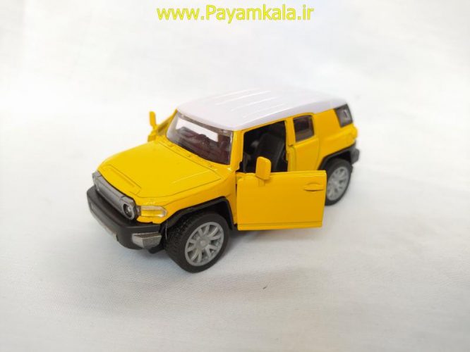 ماشین فلزی موزیکال-چراغدار (TOYOTA FJ CRUISER BY TIAN DU) زرد (1:32)