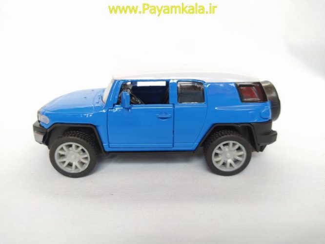 ماشین فلزی موزیکال-چراغدار (TOYOTA FJ CRUISER BY TIAN DU) آبی (1:32)