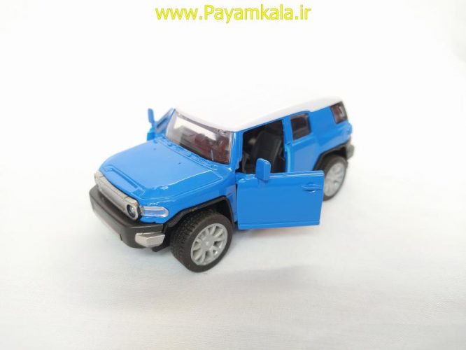 ماشین فلزی موزیکال-چراغدار (TOYOTA FJ CRUISER BY TIAN DU) آبی (1:32)