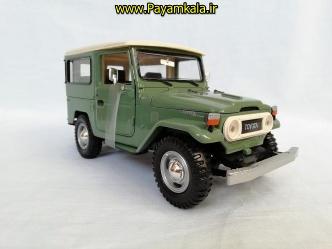 ماکت ماشین فلزی قدیمی تویوتا اف جی کروزر 1:24 (TOYOTA FJ40 BY MOTORMAX) سری پلاتینوم