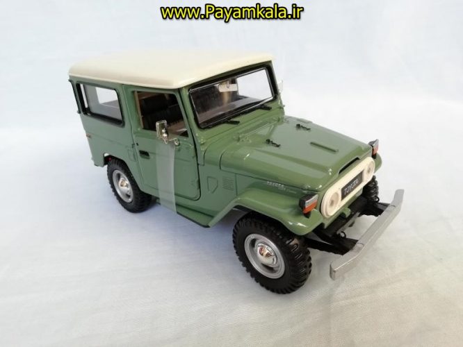 ماکت ماشین فلزی قدیمی تویوتا اف جی کروزر 1:24 (TOYOTA FJ40 BY MOTORMAX) سری پلاتینوم