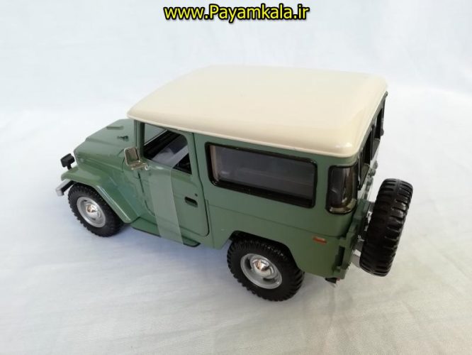 ماکت ماشین فلزی قدیمی تویوتا اف جی کروزر 1:24 (TOYOTA FJ40 BY MOTORMAX) سری پلاتینوم