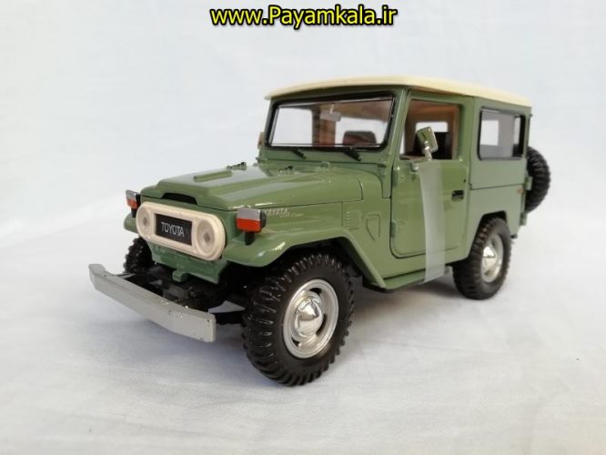 ماکت ماشین فلزی قدیمی تویوتا اف جی کروزر 1:24 (TOYOTA FJ40 BY MOTORMAX) سری پلاتینوم