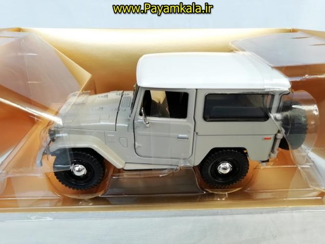 ماکت ماشین فلزی قدیمی تویوتا اف جی کروزر 1:24 (TOYOTA FJ40 BY MOTORMAX) سری پلاتینوم