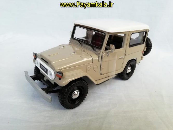 ماکت ماشین فلزی قدیمی تویوتا اف جی کروزر 1:24 (TOYOTA FJ40 BY MOTORMAX) سری پلاتینوم