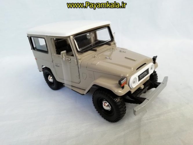 ماکت ماشین فلزی قدیمی تویوتا اف جی کروزر 1:24 (TOYOTA FJ40 BY MOTORMAX) سری پلاتینوم