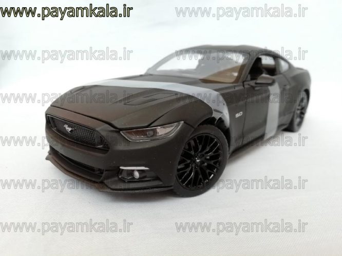 ماشین فلزی فورد موستانگ 1:24 (2015 FORD MUSTANG GT BY WELLY) کربنی