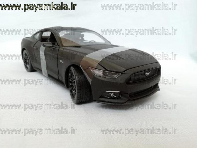 ماشین فلزی فورد موستانگ 1:24 (2015 FORD MUSTANG GT BY WELLY) کربنی