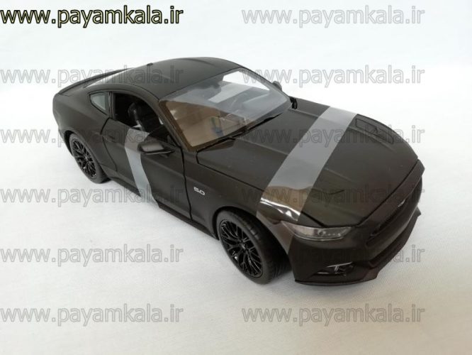 ماشین فلزی فورد موستانگ 1:24 (2015 FORD MUSTANG GT BY WELLY) کربنی