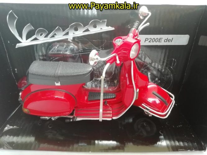 ماکت فلزی موتورسیکلت وسپا (VESPA P200E DEL BY NEWRAY 1:12)