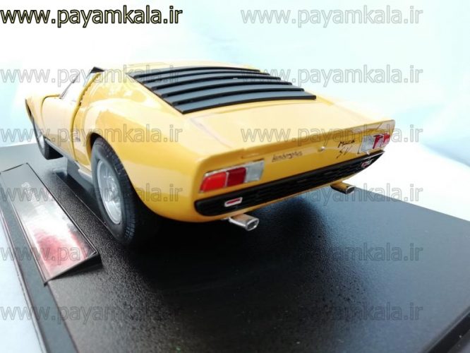 ماشین فلزی لامبورگینی میورا (1:18) (LAMBORGHINI MURA SV 1971 BY WELLY) زرد