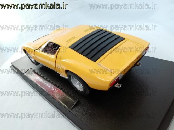 ماشین فلزی لامبورگینی میورا (1:18) (LAMBORGHINI MURA SV 1971 BY WELLY) زرد