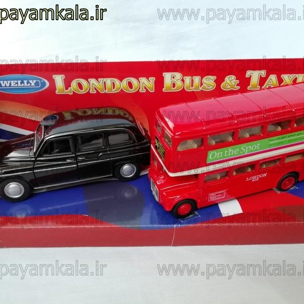 ماشین فلزی ست اتوبوس لندن و تاکسی (LONDON BUS AND TAXI BY WELLY)