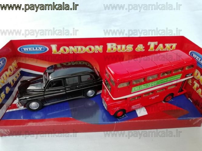 ماشین فلزی ست اتوبوس لندن و تاکسی (LONDON BUS AND TAXI BY WELLY)