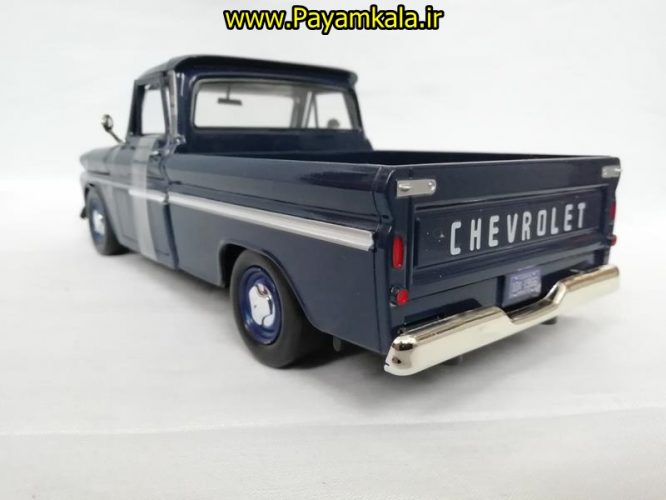 ماشین فلزی وانت شورلت (1:24)(CHEVY PICKUP FLEETSIDE 1966) سرمه ای