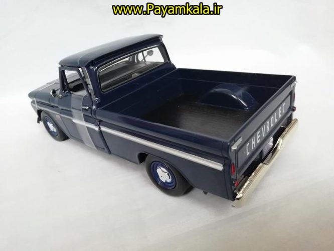 ماشین فلزی وانت شورلت (1:24)(CHEVY PICKUP FLEETSIDE 1966) سرمه ای