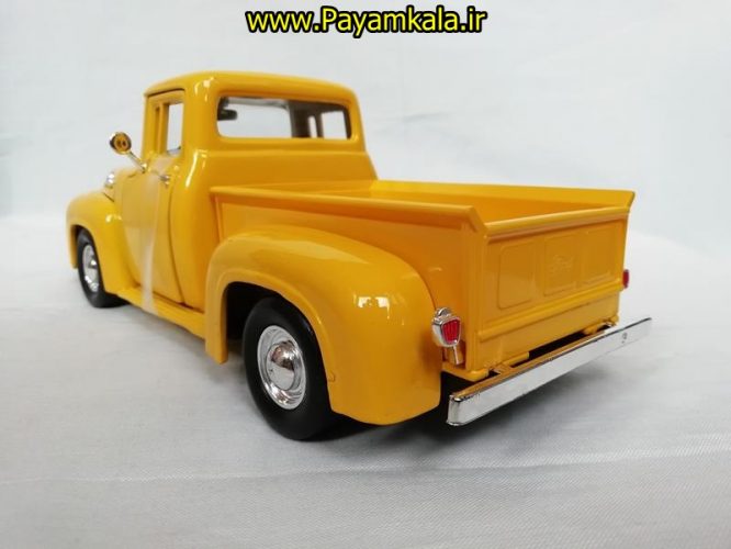 ماشین فلزی وانت فورد(1:24)(PICKUP F-100 FORD 1955) زرد