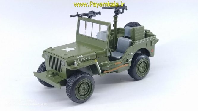 ماشین جیپ ویلیز (8687-JEEP WILLIS BY DIECAST REPLICA) نظامی