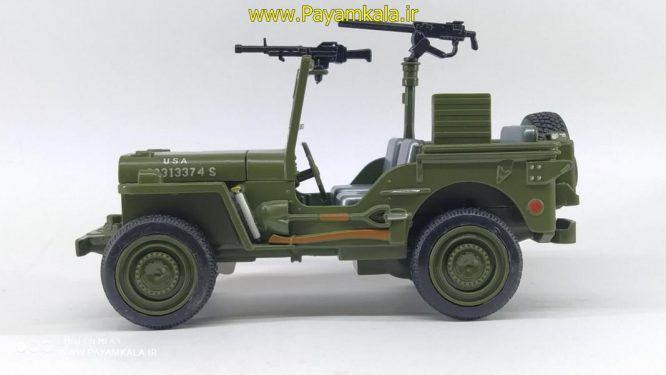 ماشین جیپ ویلیز (8687-JEEP WILLIS BY DIECAST REPLICA) نظامی