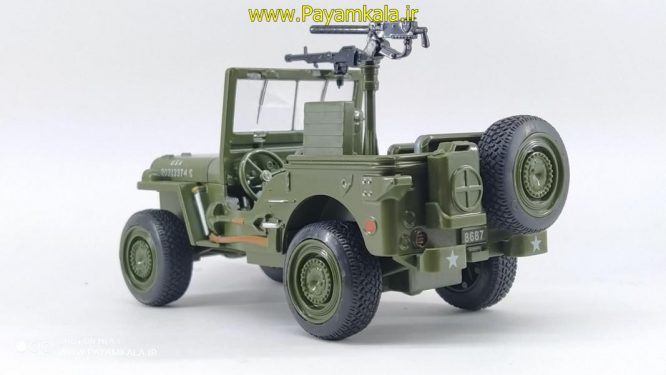 ماشین جیپ ویلیز (8687-JEEP WILLIS BY DIECAST REPLICA) نظامی