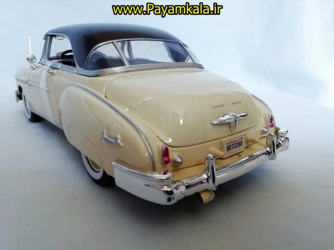 ماشین فلزی شورلت بل ایر(1:24) ( 1950 CHEVY BEL AIR) کرم رنگ