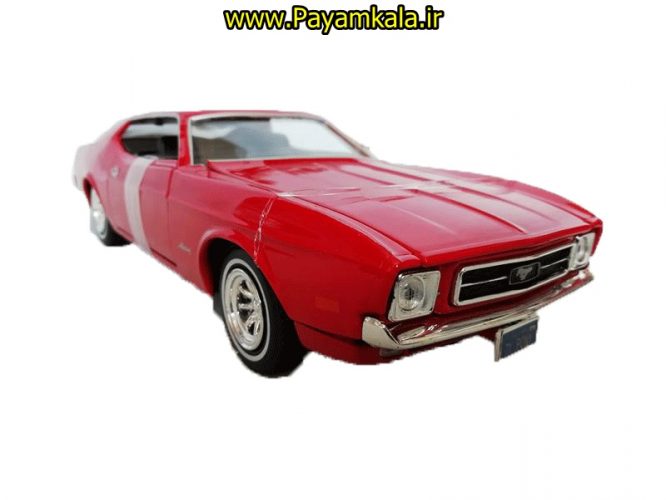 ماشین فلزی فورد موستانگ (1:24) (FORD MUSTANG SPORTSROOF 1971 MOTORMAX) قرمز