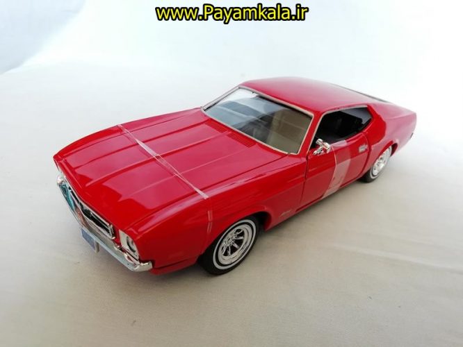 ماشین فلزی فورد موستانگ (1:24) (FORD MUSTANG SPORTSROOF 1971 MOTORMAX) قرمز