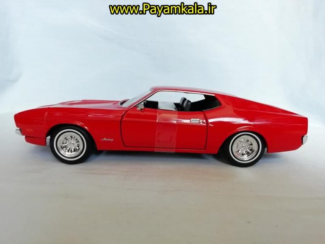 ماشین فلزی فورد موستانگ (1:24) (FORD MUSTANG SPORTSROOF 1971 MOTORMAX) قرمز