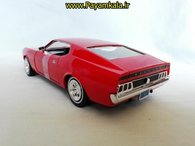 ماشین فلزی فورد موستانگ (1:24) (FORD MUSTANG SPORTSROOF 1971 MOTORMAX) قرمز