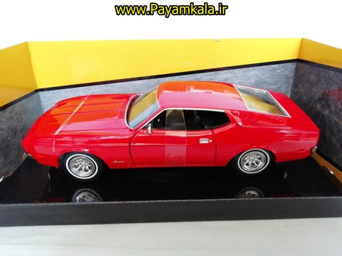 ماشین فلزی فورد موستانگ (1:24) (FORD MUSTANG SPORTSROOF 1971 MOTORMAX) قرمز