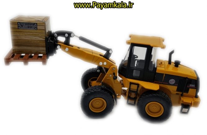 ماکت فلزی لودر لیفتراک (WHEEL FORKLIFT BY JING BANG 1:60) جعبه دار